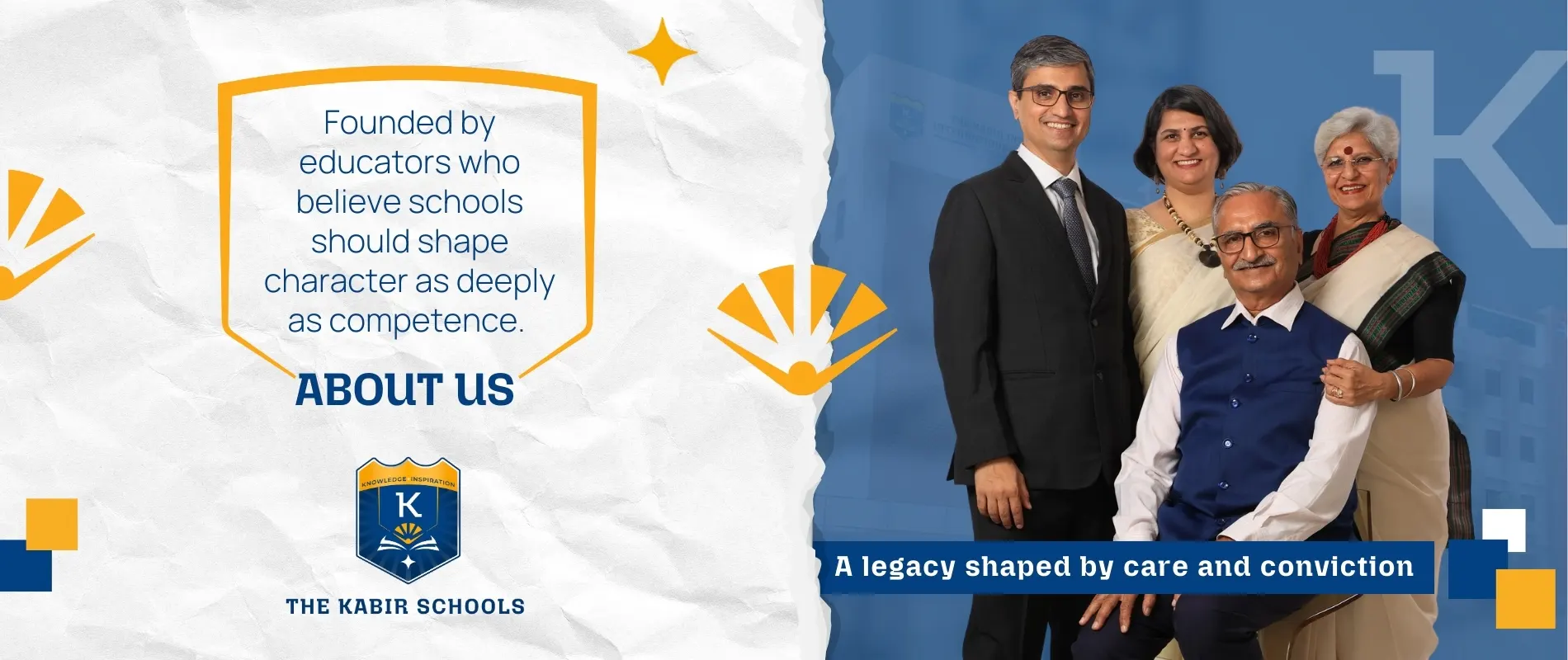 Group of Kabir Schools students walking together on campus