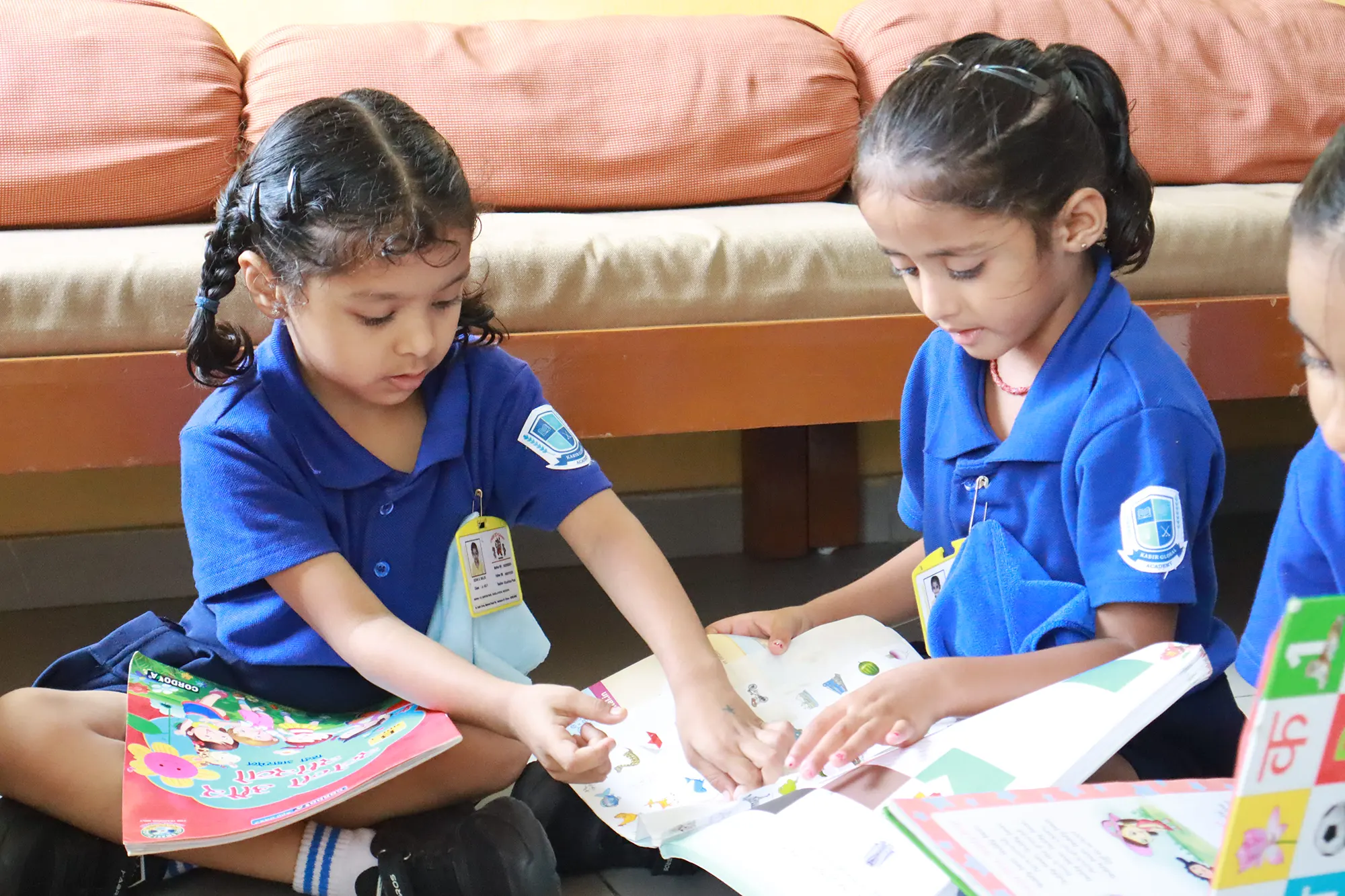 Students working on a collaborative project