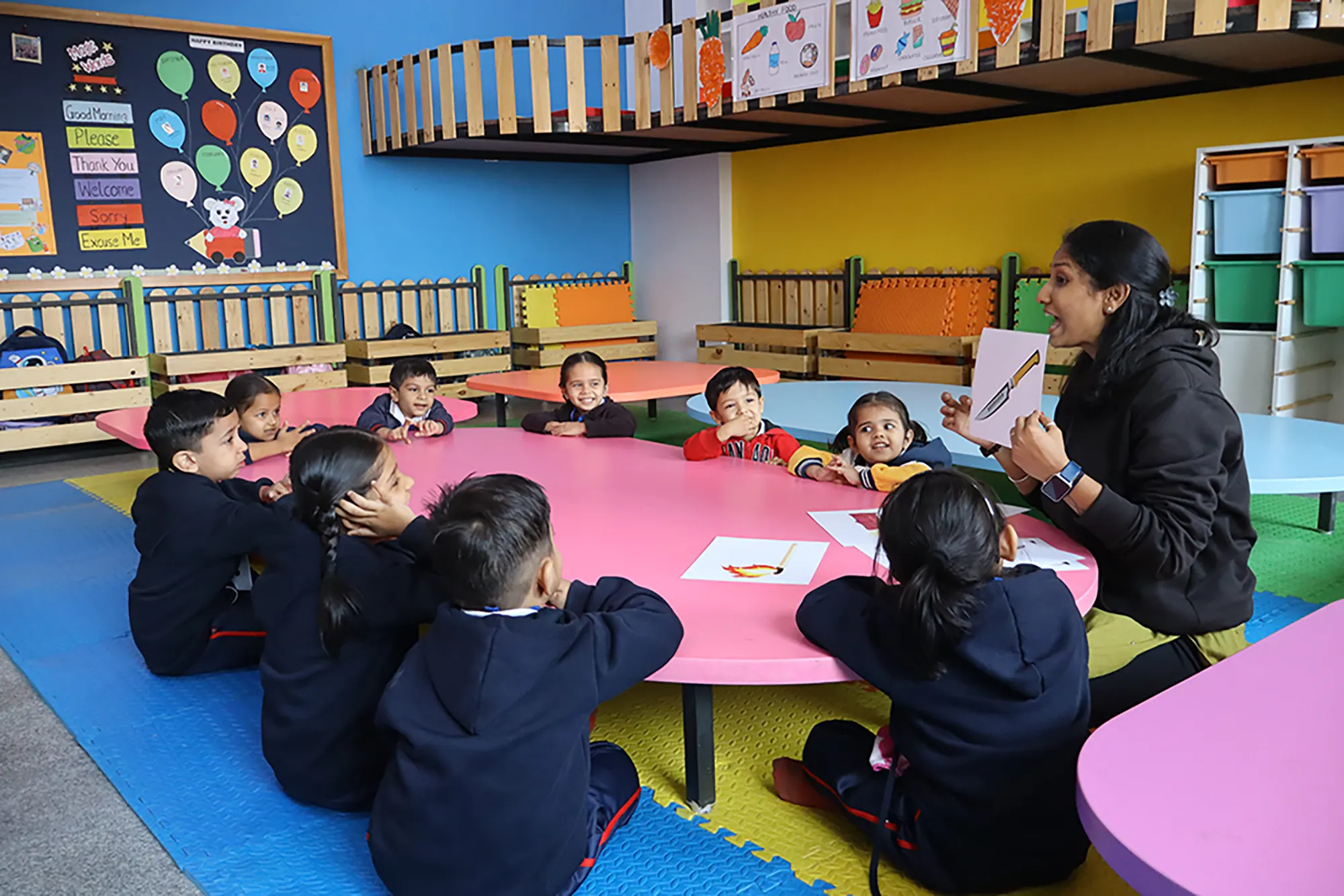 School students sitting during an assembly or event on campus